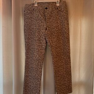 Chico's brown and grey Leopard Print Chinos, size 15